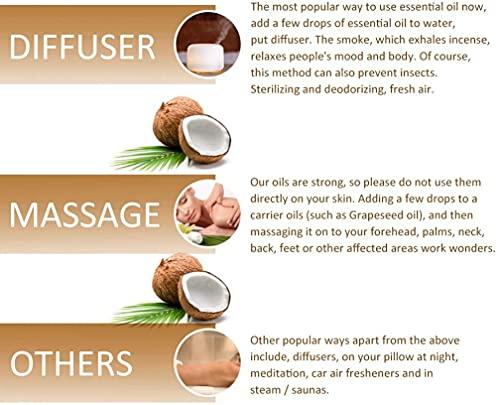 CONLEY CONLEY Coconut Essential Oil, 100% Pure Diffuser Oil Coconut Oil for Diffuser, Massage, Skin Care, Yoga, Sleep - 15ML