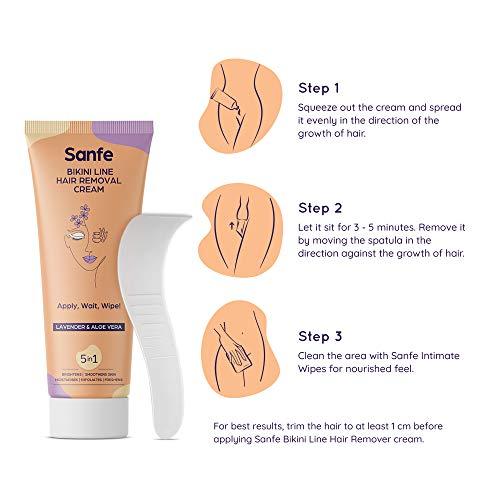 Sanfe Sanfe Hair Removal Gel- 100ml with Aloe Vera & Coconut Extracts (Hair removal Cream 100 gm)