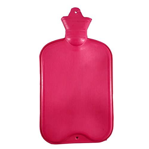 CORONATION Coronation 1.5 Litres Leakproof Rubber Hot Water Bottle for Pain Relief One Side Ribbed (Backpain, Neckpain, Stomachpain) (Pink)