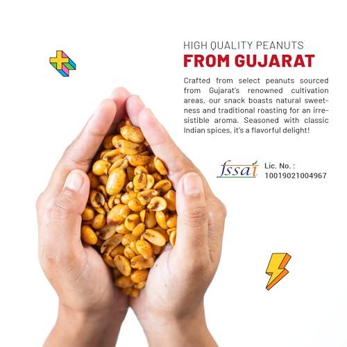 Nuttoz Nuttoz Masala Peanuts Roasted - Spicy Roasted Peanuts (Mungfali) - NonFried Healthy Ready to eat Snacks & Namkeen (pack of 2 x 140 Gm)