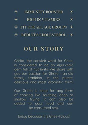 GHRITA 100% Desi Cow Ghee (A2 Ghee) - Ghrita by Shankar Farm Fresh - 500ml