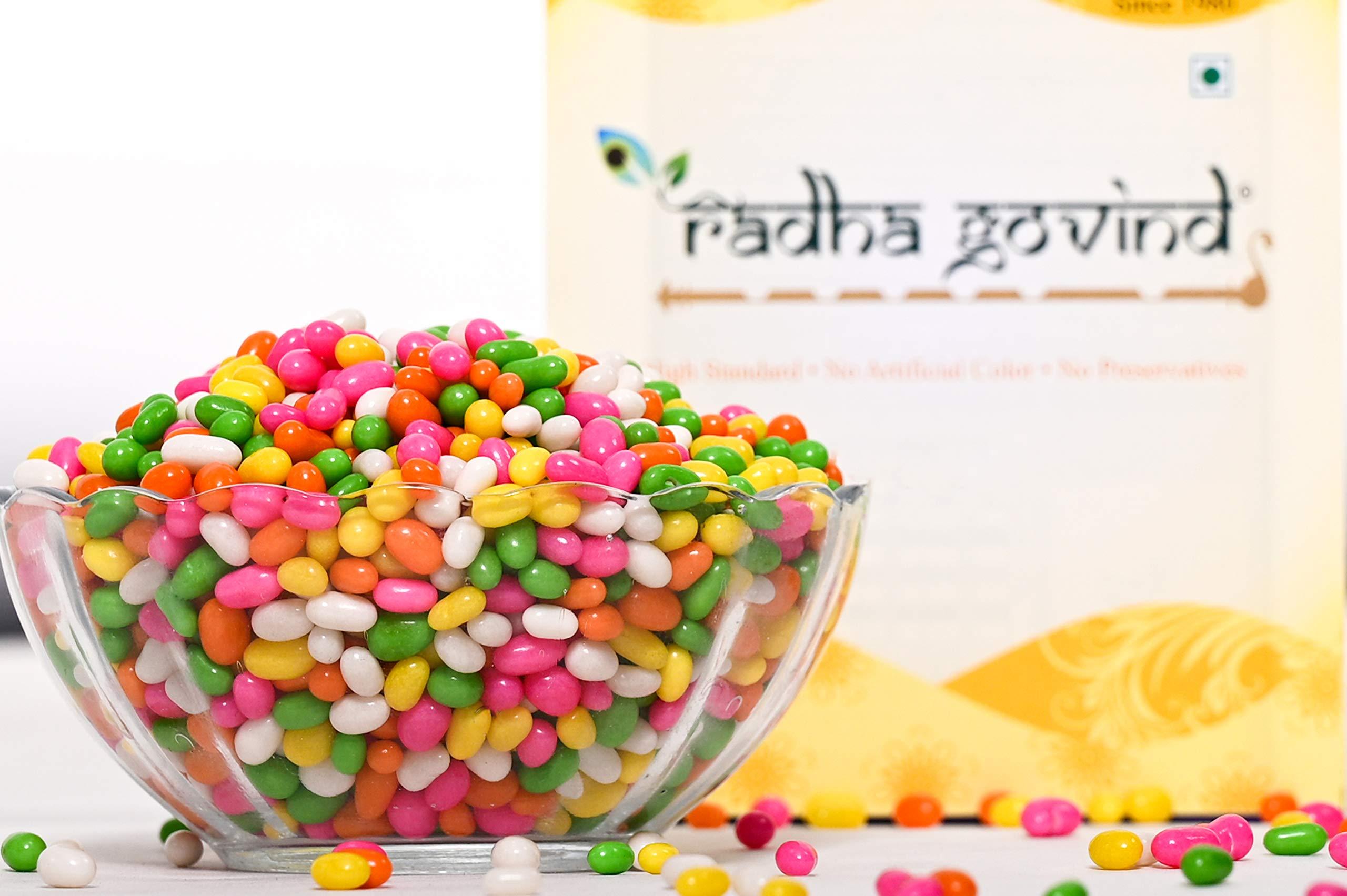 RADHA GOVIND Radha Govind Colorful Tinimini saunf Mouth freshener | Fennel Candy | Sugar Coated Saunf (400 Gram)