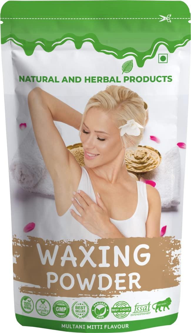 Natural and Herbal Products Waxing Powder for instant Hair Removal wax powder for All Types of Hair & Skin, Hands, Legs, Underarms, Bikini (Private Part) Area Unisex adult, Herbal Wax Powder for Women & Men, Multani(100 Gram)