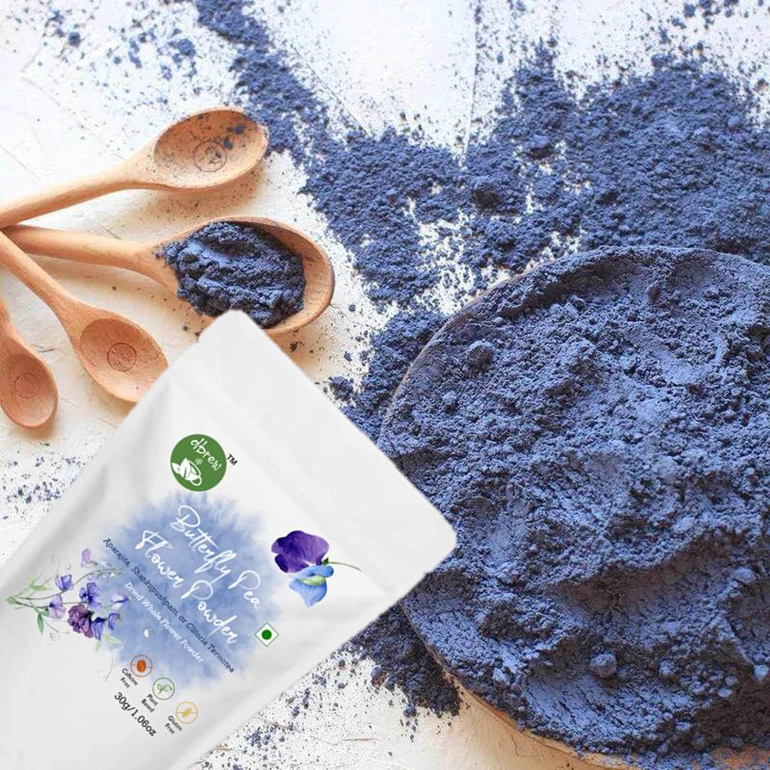 dbrew dbrew Blue Matcha 50g | Butterfly Pea Powder | 50G | 100 Cups | Superfood | Blue Latte | Caffeine Free, 50 Gm