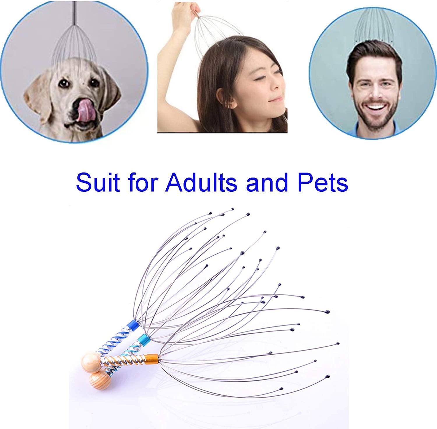 SK ENTERPRISE KM Scalp Massager,Handheld Head Massage Tingler, Scratcher for RelaxationHand Therapeutic Head, No Painful Scratches,Hair Stimulation and Stress Relief,Head Scalp Massage 2 PCS