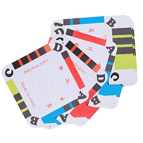 HEALLILY 200Pcs DIY Weaving Cards Paper Loom Cards Tablet Loom Weaving Supplies