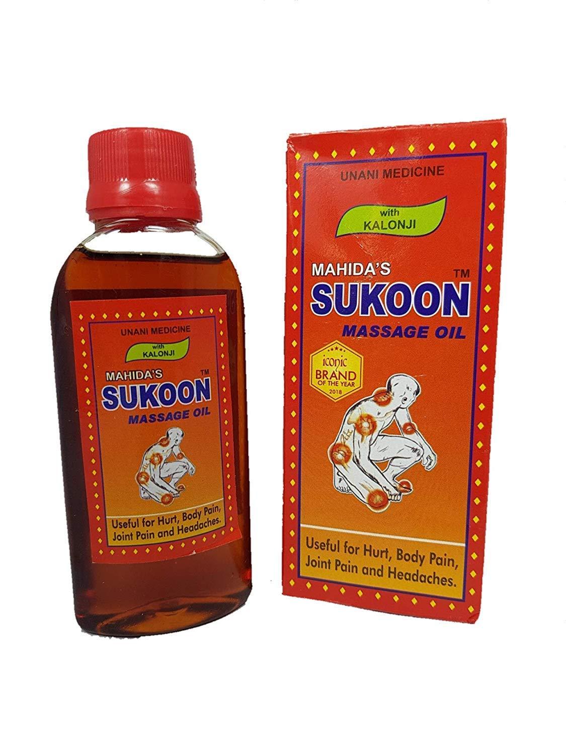 Mahida's Mahida's Sukoon Red Massage Oil, 200 ml (Pack Of 2), Multicolor