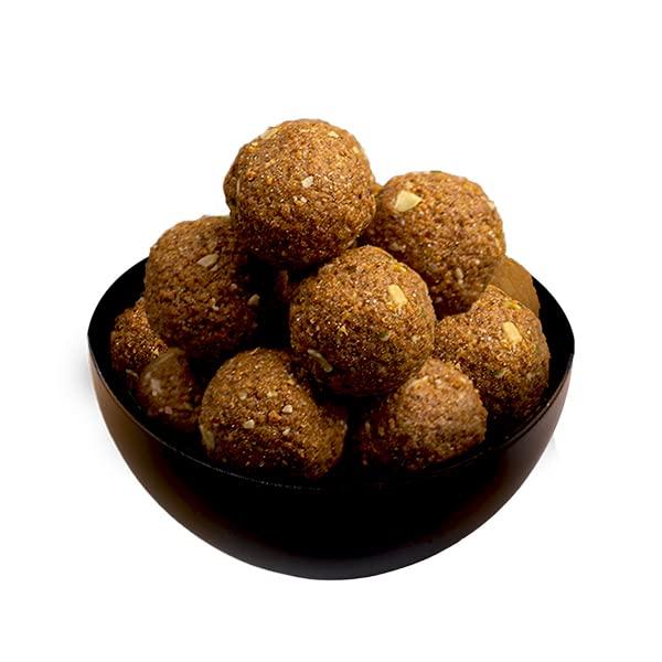 PATIL KAKI PatilKaki's Handmade Protein Ladoo | Dry Fruits | Pure Desi Ghee | No Preservatives | No Added Sugar | Energy-Bar Replacement | High Protein | Instant Energy | 300g | 12 Ladoos