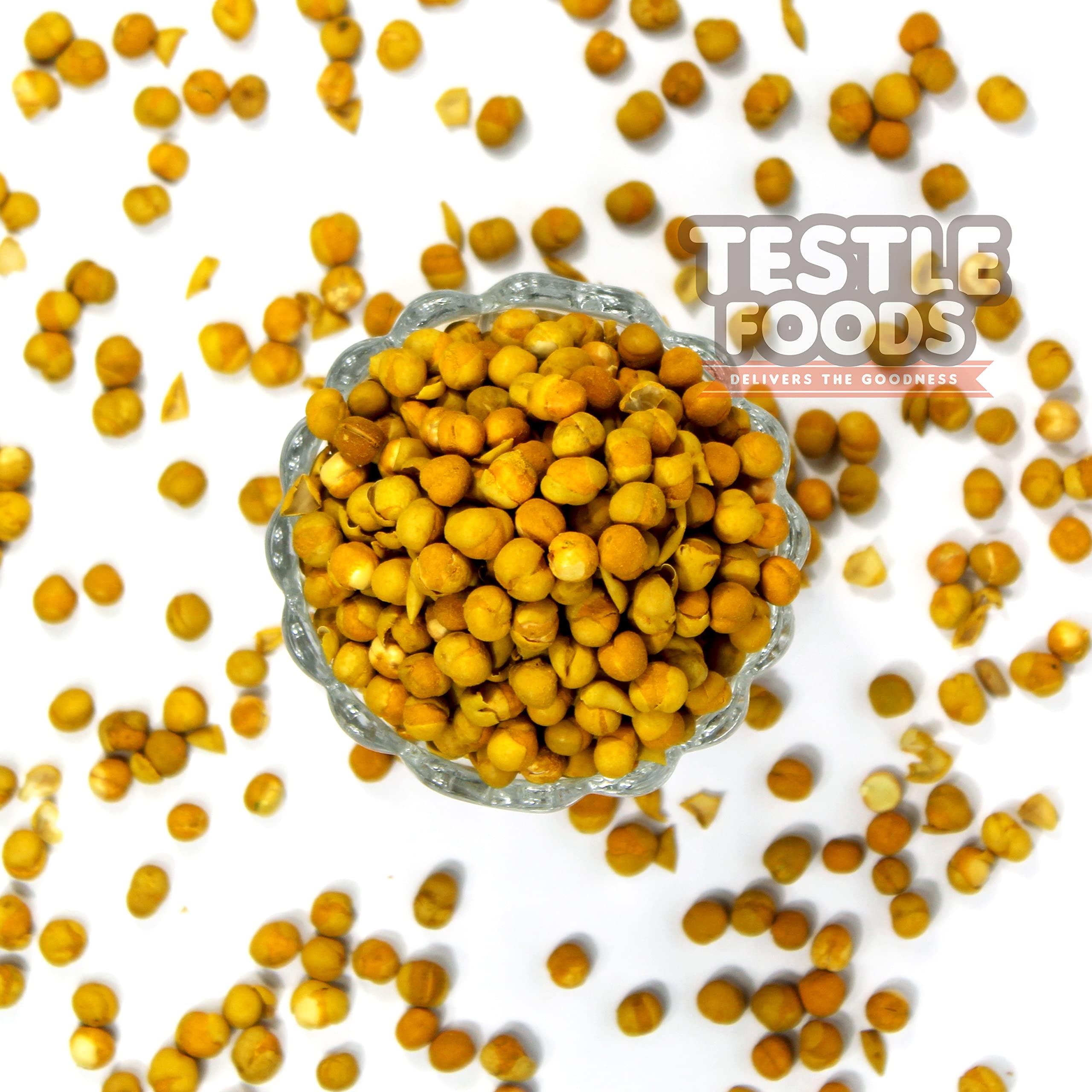 Testle foods Testle Foods - Roasted Yellow Peas(Matar) | Pattani | Batani | soft | Roasted Salted vatana | With skin - 250g