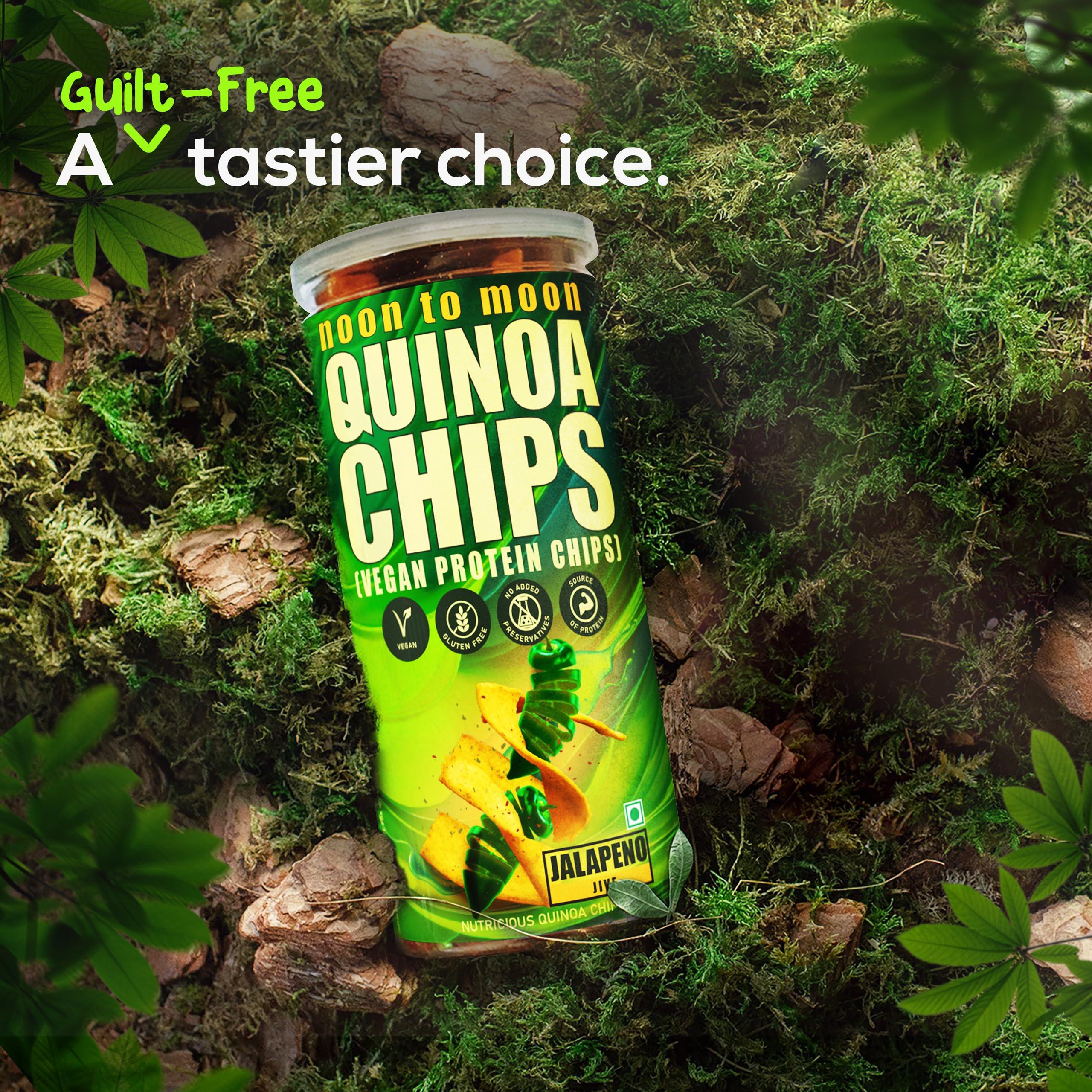 noon to moon Noon to Moon Quinoa Jalapeno Jive Flavoured Chips | Vegan & Gluten-Free Superfood Chips | Pack of 1 (150g x1)