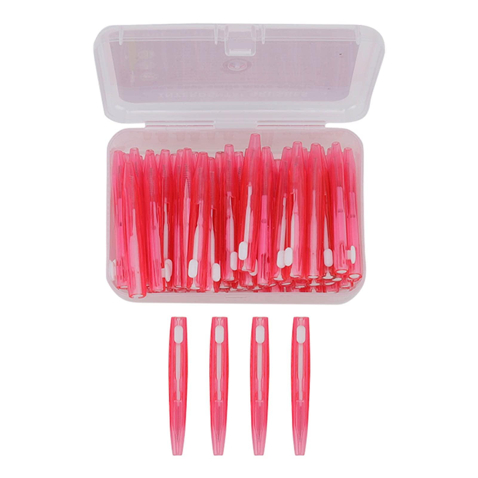 FAYY Interdental Brush, 60Pcs Braces Cleaner for Orthodontic Care for Children (Pink)