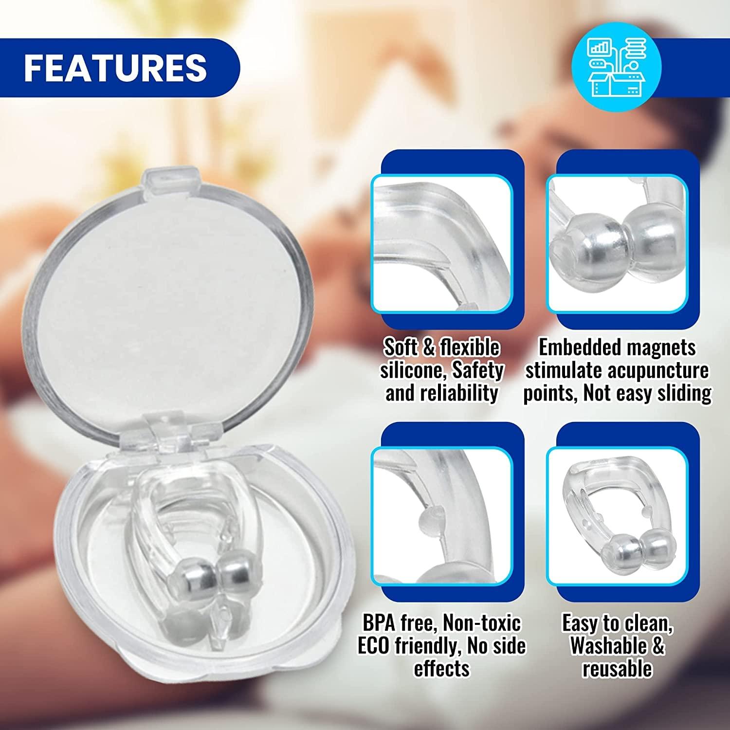 Laxit Laxit Anti Snoring Device, Snore Free Nose Clip, Snoring Solution, Relieve Snore, Sleeping Aid Devices for Ease Breathing, Silicone Magnetic Nose Clip For Men Women Relieves Nasal Better Breath (1)