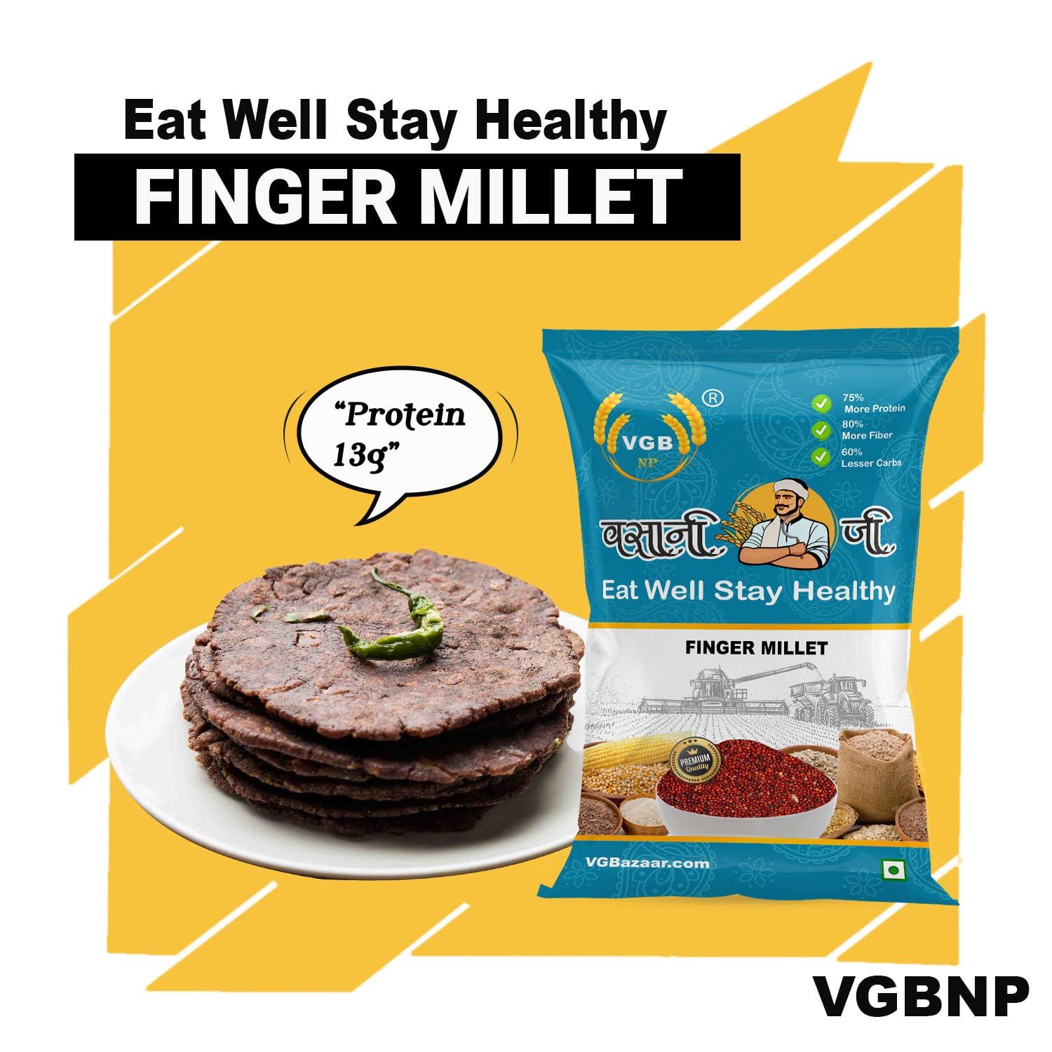 VGBNP VGBNP 100% Natural & Original Finger Millet,Kezhvaragu (Ragi Whole grain/ragulu) Pure Nachani,Ragi Seeds (Mandua | Nagli | Mandia) Healty Grains Fibre Rich Ragi- 1kg