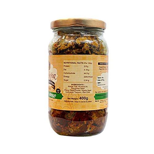 Chokkha Chokkha Traditional Homemeade Hing Mango & Dried Mango Pickle (Hing Aam, Sukha Aam) | No colour Added | Vegan | 100% Oil-Free | Combo of 2| 400 Gm Each