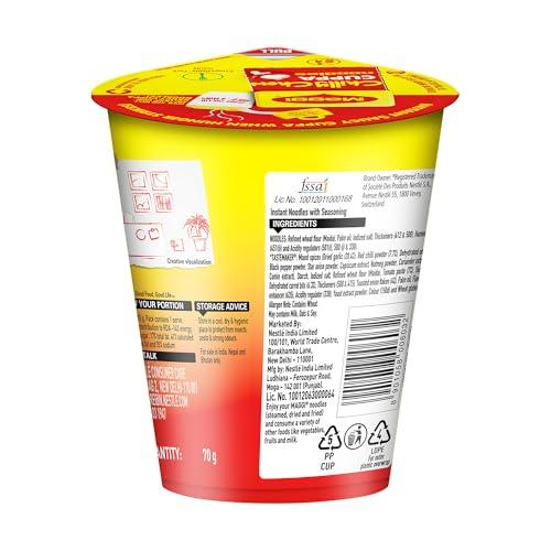 MAGGI MAGGI Instant Cuppa Noodles, Chilly Chow | Slurpy Saucy Taste With Extra Veggies, Vegetarian, 70 Gm