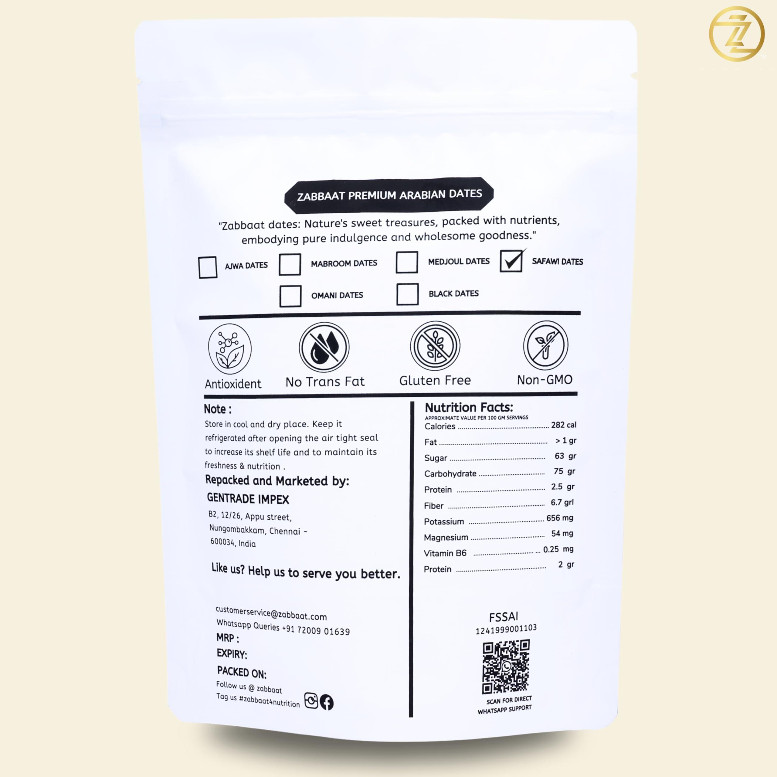 ZABBAAT Kalmi Dates 1kg| Dates in Fresh (Khajur/Khajoor/khajur 1kg)| Dry Dates| Black Dates| Safawi Dates Original 1kg Arabian Dates| Dates Dry Fruits| Dates Safawi dry dates ZABBAAT pack of 2 (500gm *2)