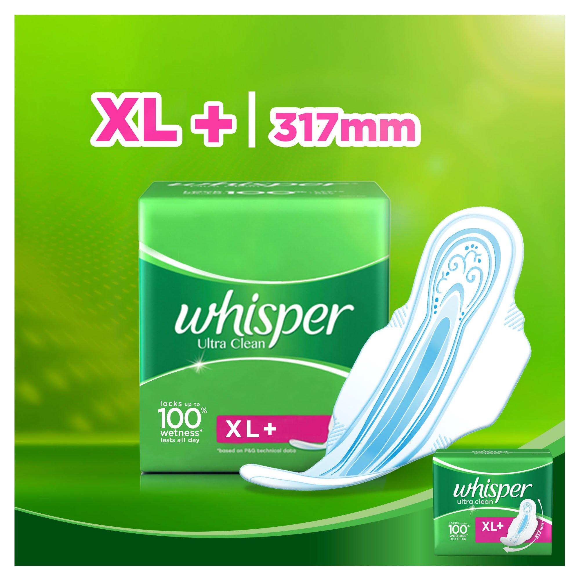 Whisper Whisper 2 Ultra Clean and 1 Ultra Soft Pads Sanitary Pad Sanitary Pad (Pack of 3)