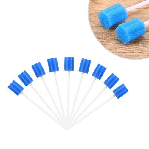 HEALLILY HEALLILY 30PCS Oral Swabs Oral Sponge Swabs Mouth Tooth Cleaning Swabs Oral Care Sponge Swabs Single Use Blue