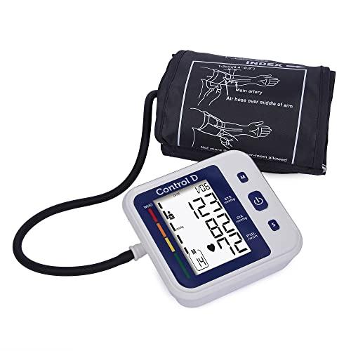 Control D Control D Prime USB Port BP Monitor Automatic Oscillometric Digital Blood Pressure Checking Machine Upper Arm Portable Digital Blood Pressure Monitor BP Machine (White, Blue)