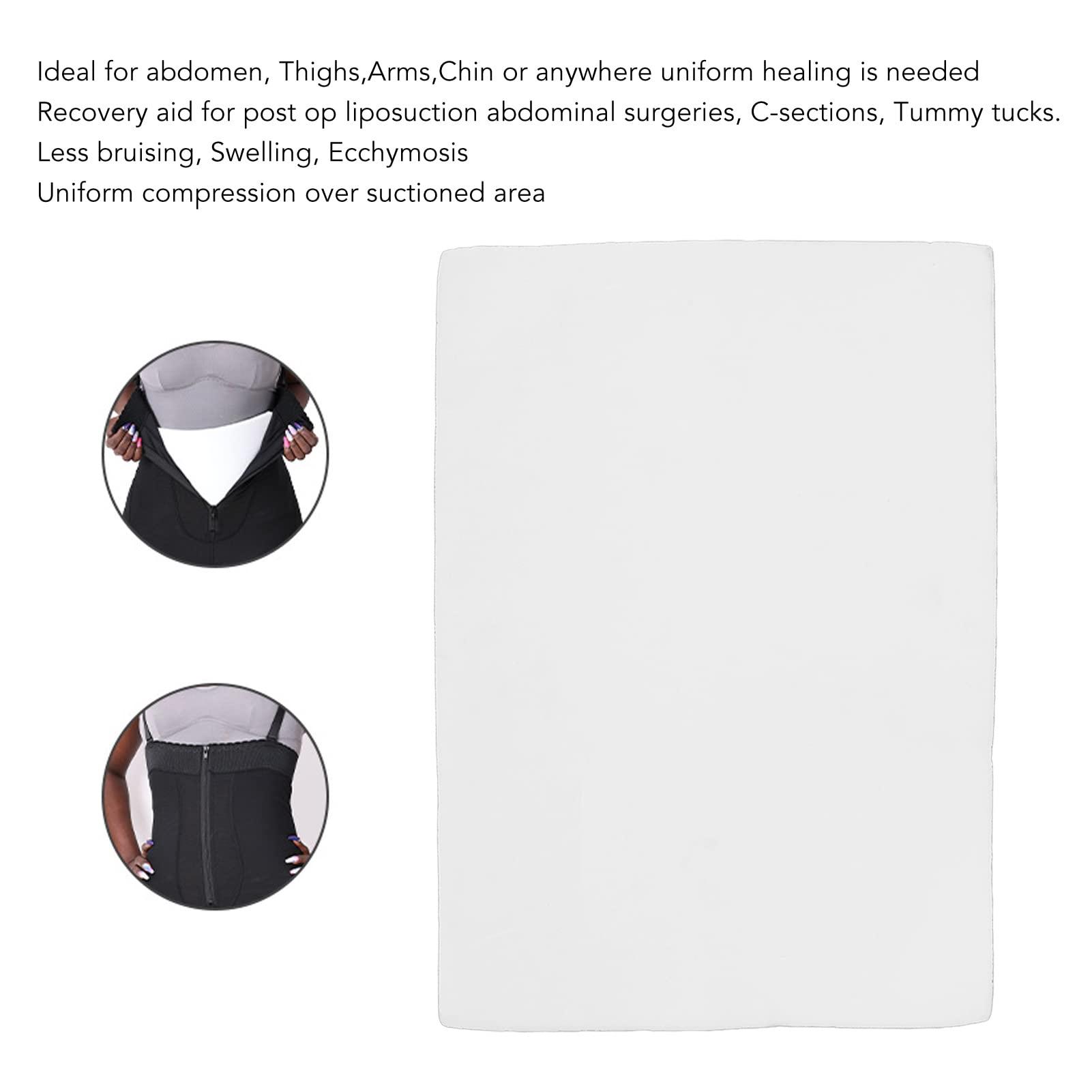 YUYTE Lipo Foam Pads for Post Surgery Ab Board After Liposuction Surgery Flattening Tummy Tuck Abdominal Compression Garments Lipo Foam Sheets 11\"x 7.9\" x 0.4\"