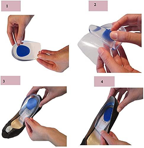 Perriha Fashion Perriha Fashion Combo | Gel Heel cups Silicon Heel Pad for Heel Ankle Pain | Heel Pads Snugs for Shoe Too Big Men Women | 1*Pair (BLUE HEEL)