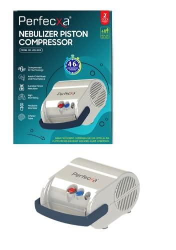 Perfecxa Perfecxa Respiratory Nebulizer with Complete Kit for Kids & Adults Nebulizer (White, Blue) | VHS 210