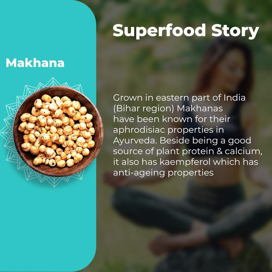 Sattviko Sattviko Makhana, Phool Makhana, Makana, Foxnuts, Makhane, Lotus Seeds for Eating, Raw Plain Phool Makhana, Vegan, Gluten Free, Non-GMO, Food yoga (200 gm - Pack of 1)