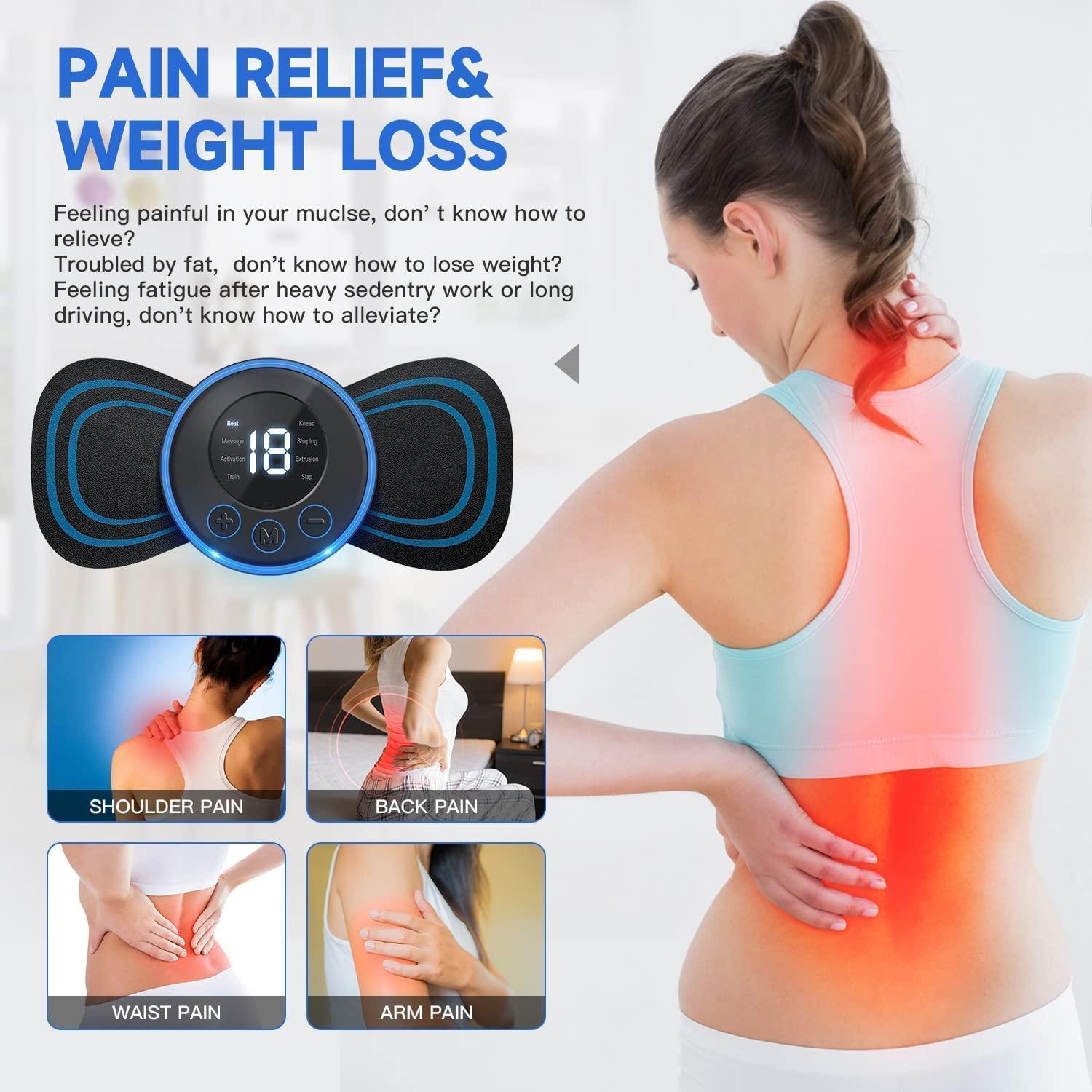 Generic Mini Massage Machine mini massager portable rechargeable full body massager for pain relief with 8 Mode Ems neck cervical massager (Body Massager) (VIB-MASS)