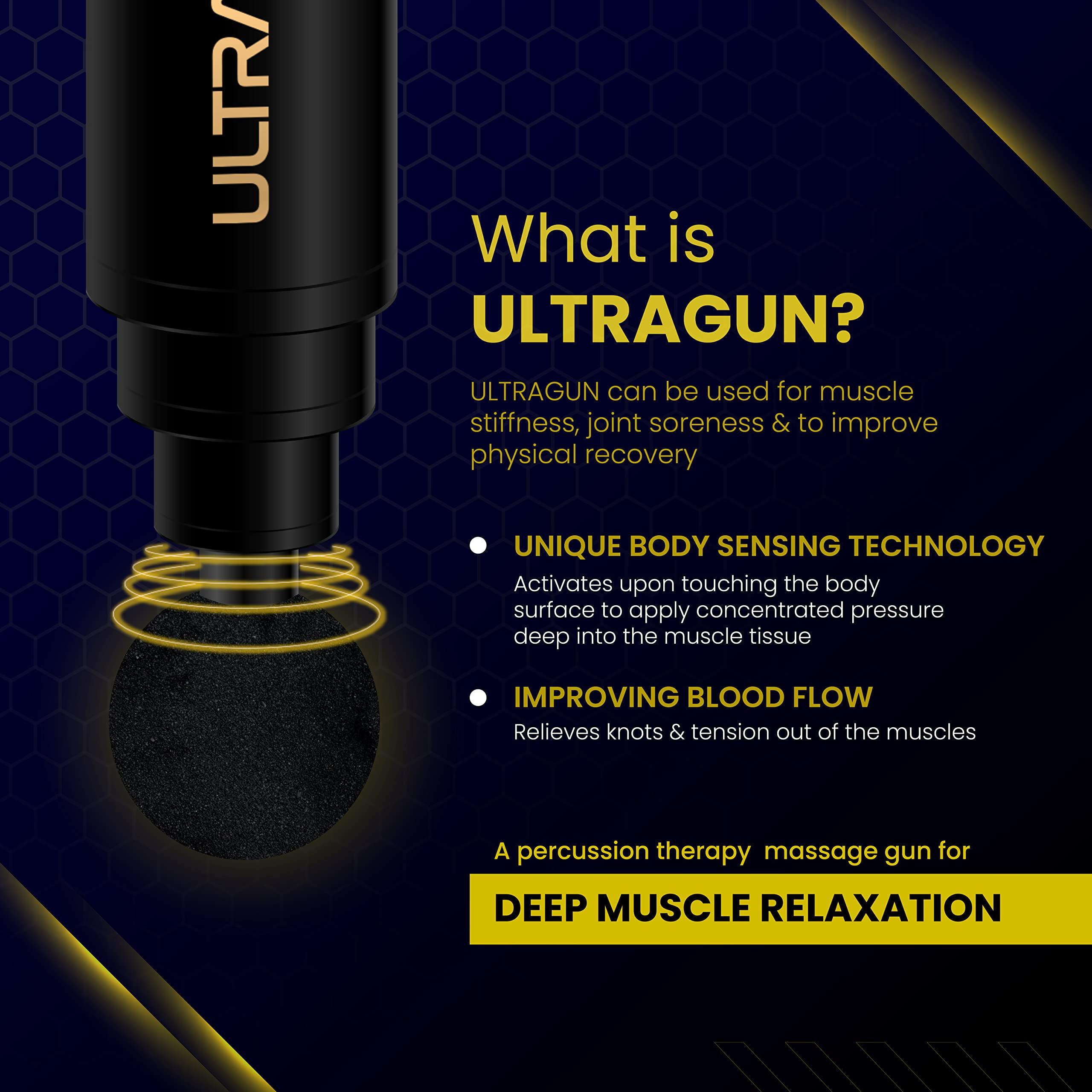 THE VENTI THE VENTI Ultragun Massage Gun For Full Body Relaxation, Deep Tissue Percussion Massager Machine For Muscle Relaxation, Battery Powered&Handheld For Neck, Shoulder Back, Foot(Random Color)