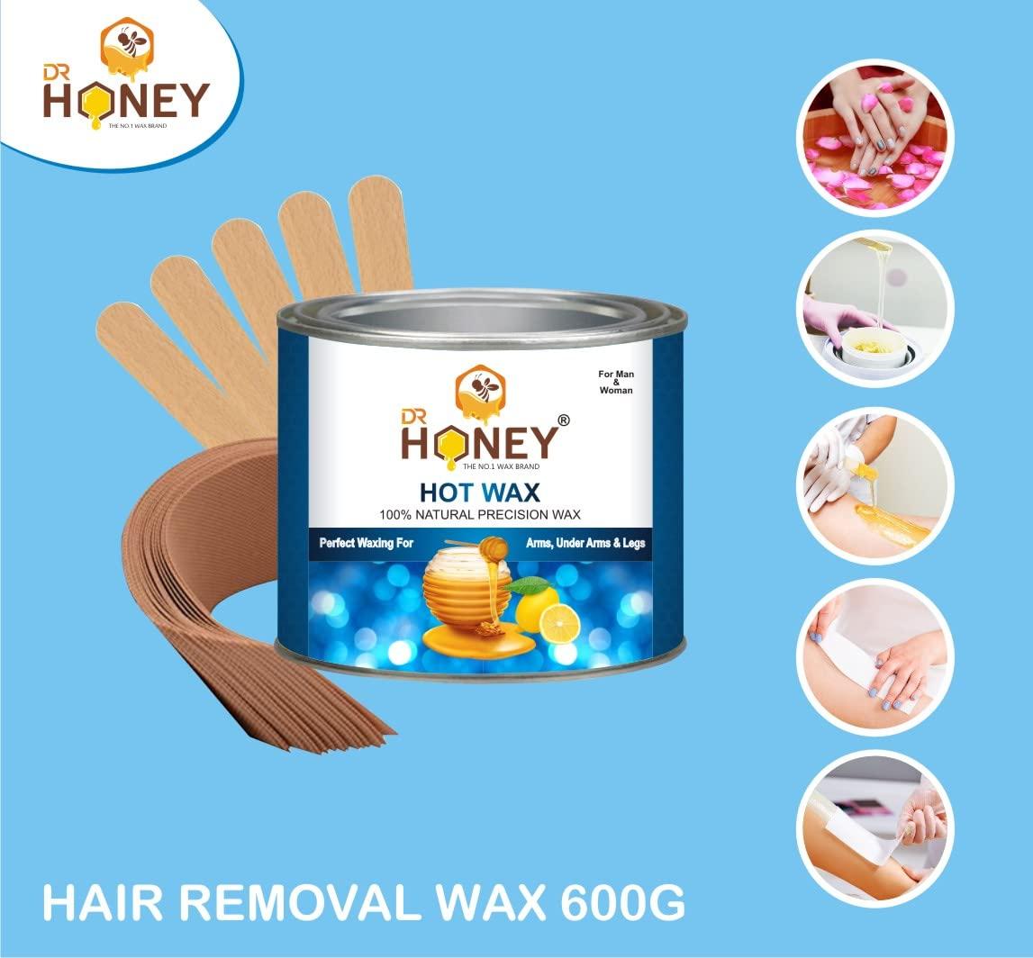 DR HONEY DR HONEY cold Wax 600 gram Hair Remover Wax for Women, Body & Face Waxing, Natural Ingredients for Women, Body soft and smooth for all skin wax strip and stick 600 gram