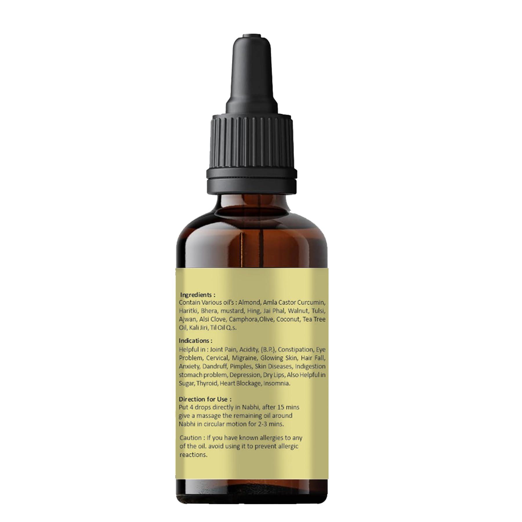 VAGAL Vagal Original Nabhi Tailam 30ml (Pack of 2) | Ayurvedic Multi Benefit Pure Nabhi Oil | Belly Button oil for Skin & Hair | Nabhi Oil ayurvedic for Health and Beauty | 2 x 30ml