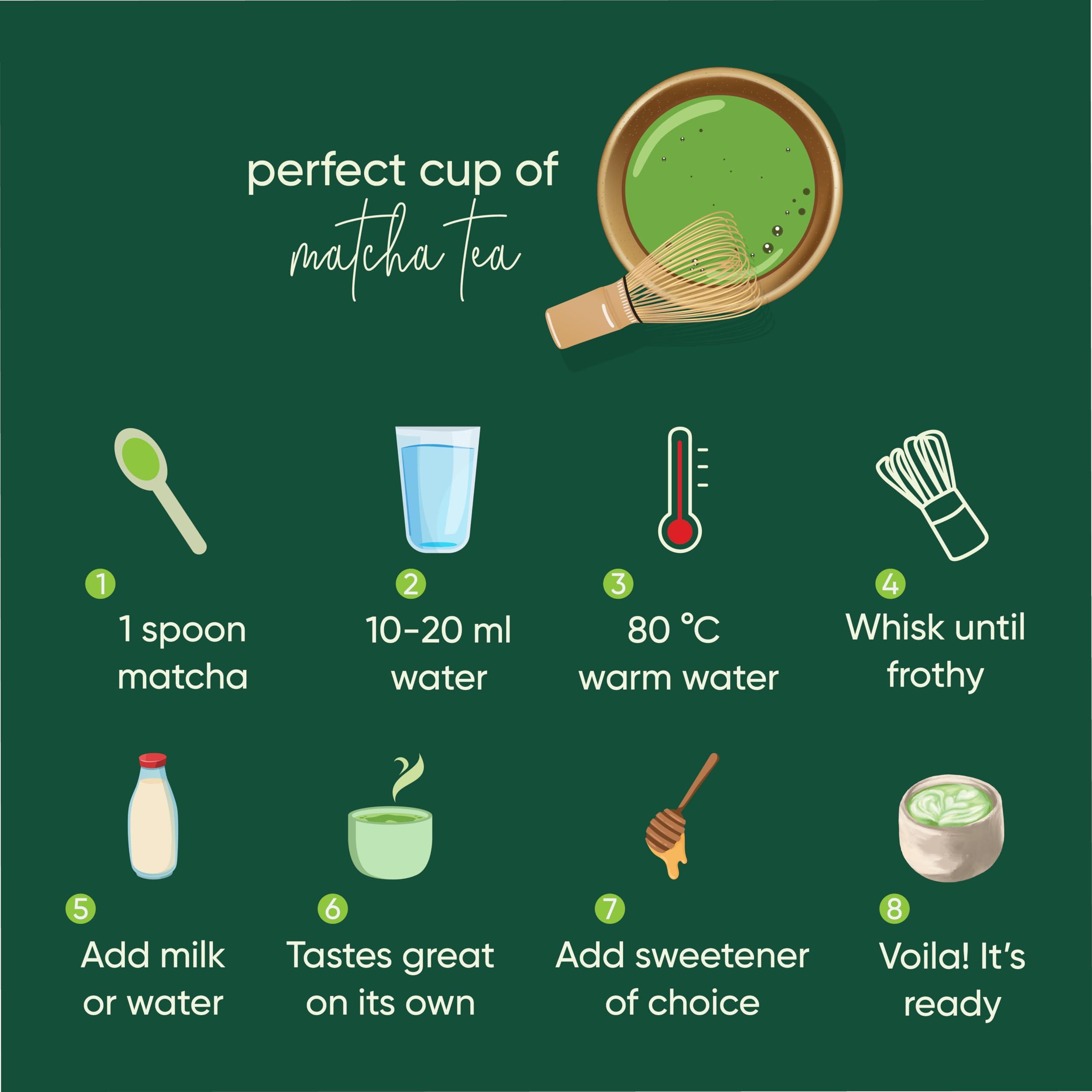 Tencha Tencha Matcha Tea, 50 Servings, 50 GM | Pure Japanese Matcha Green Tea Powder | Sourced from Shizuoka, Japan | Vegan | No Artificial Sweeteners | Culinary Grade Matcha Powder