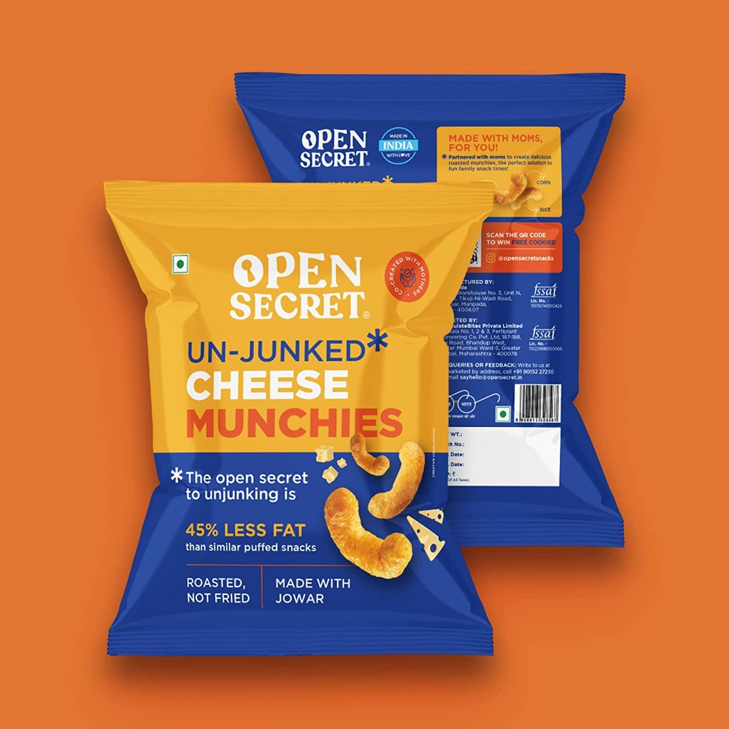 Open Secret Open Secret Snacks Combo|Chocolate Cold Drink and Muchies Combo|Low Calorie|Evening cool snacks items|Assorted Puff snacks and Choco Almond Sharbat powder