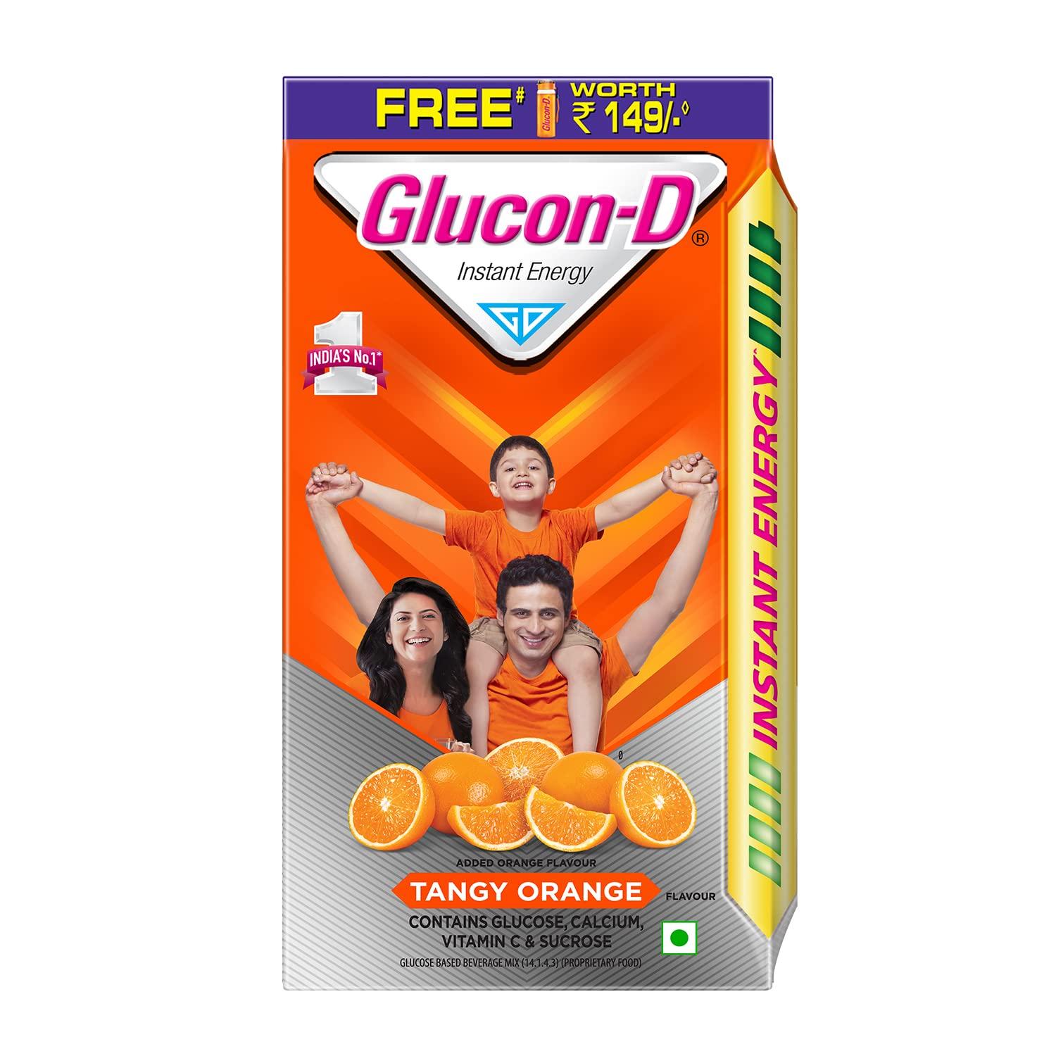 Glucon-D Glucon-D Instant Energy Health Drink Tangy Orange - 1kg Refill with free bottle & Glucon D Instant Energy Health Drink Nimbu Pani - 1kg Refill with Free Bottle