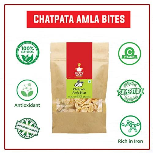 NUTTY YOGI Nutty Yogi Chatpata Amla | Rich in Vitamin C | Indian Goosberries | Rich in Iron 90gm (Pack of 3) | Mouth Freshener, Digestive,After-Meal,Mukhwas