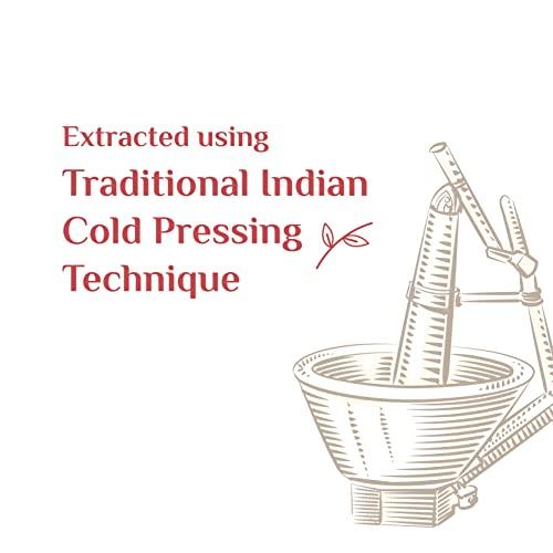 GULAB Gulab Cold Pressed Groundnut Oil - 5 Litre | Peanut Oil | Sing Tel | Kolhu/ Kachhi Ghani/ Chekku/ Wood Pressed | Natural Cooking Oil | Chemical Free