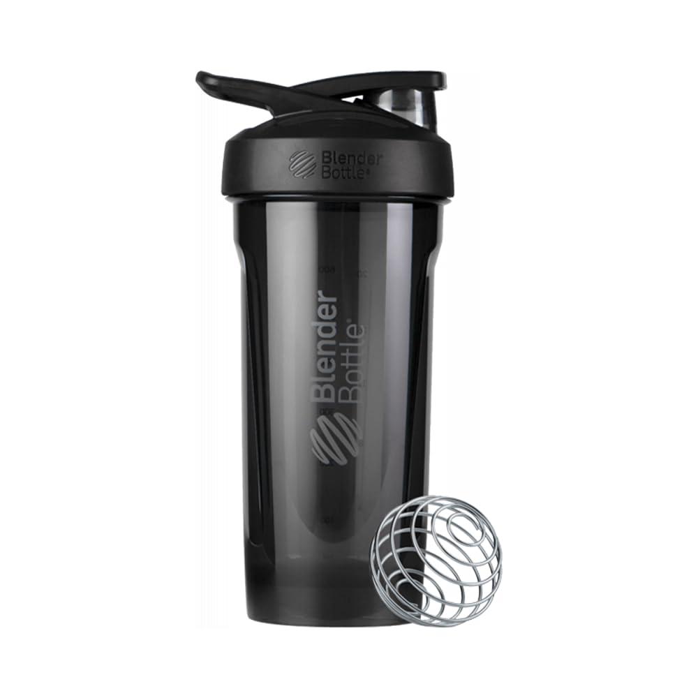 Blender Bottle BlenderBottle Strada Tritan Shaker Bottle with Locking Lid, 28-Ounce, Black