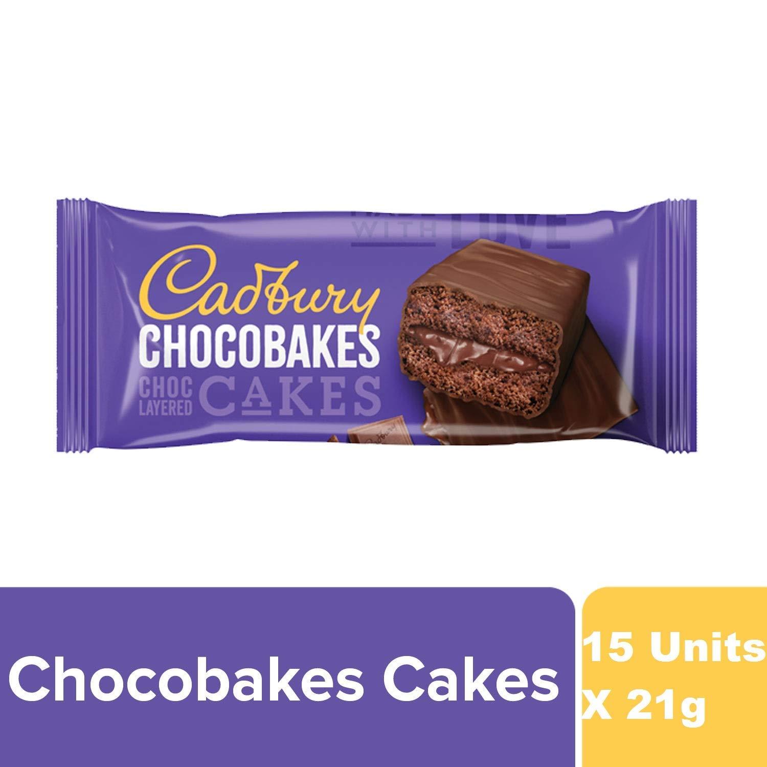 Cadbury Cadbury Chocobakes Choc Layered Cakes, 21g((15 Pieces)