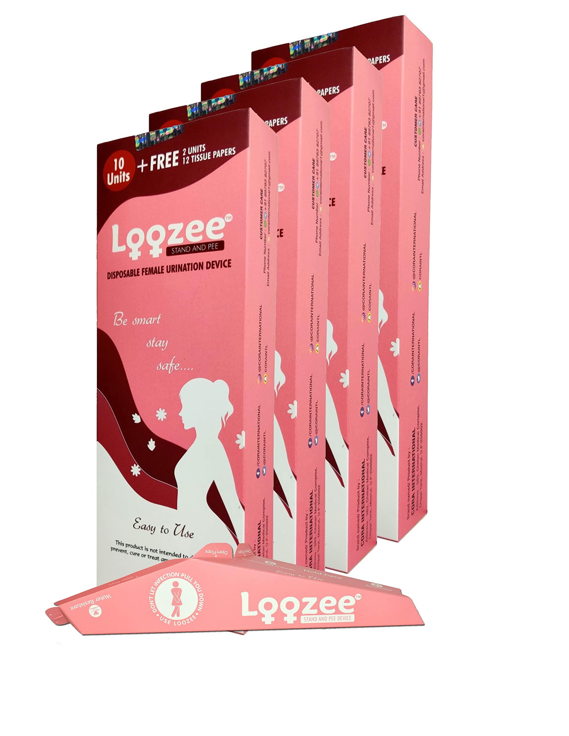 Loozee Loozee - Disposable Female Urination Device Pack of 48 Pee Funnels