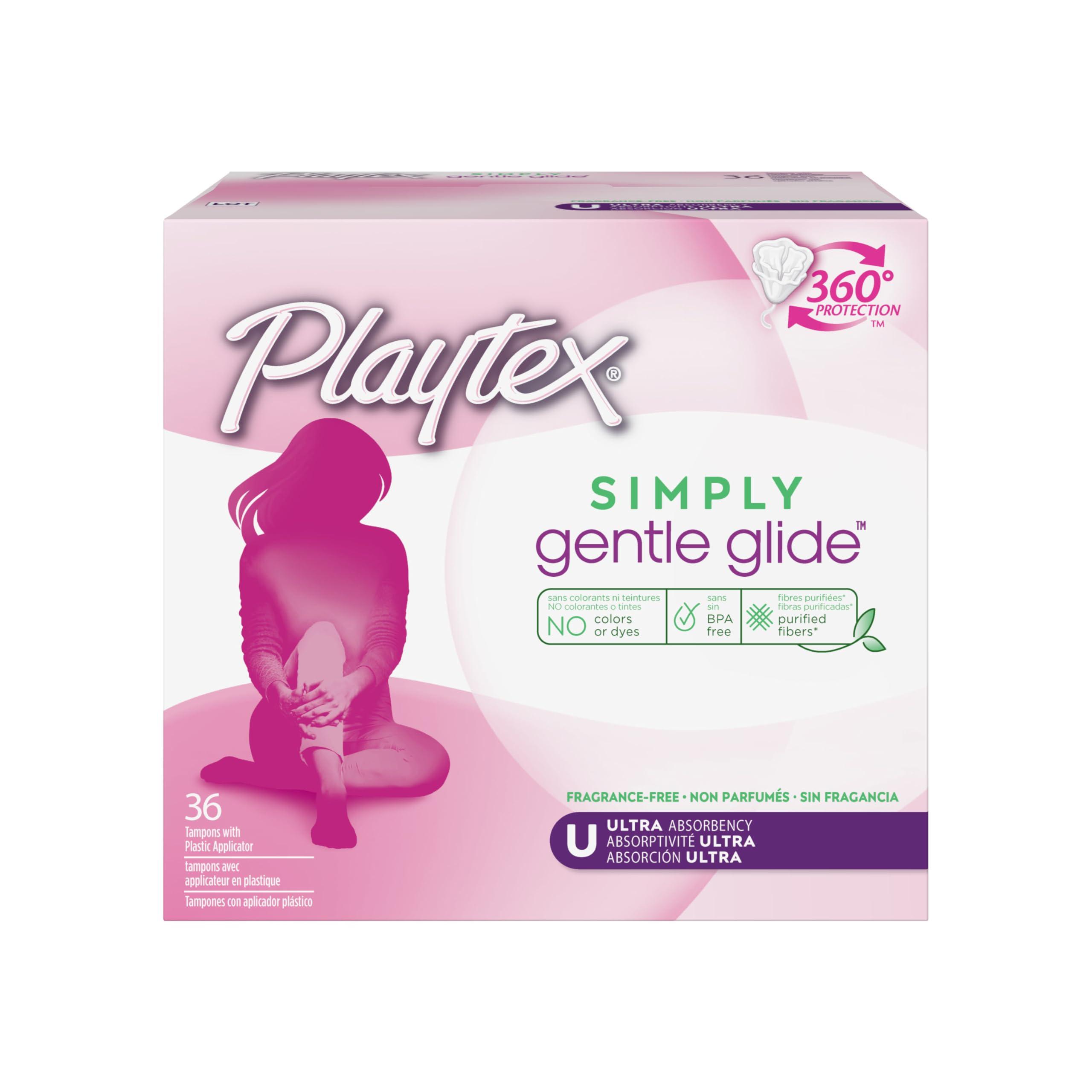 Playtex Playtex Gentle Glide Tampons with Triple Layer Protection, Ultra , Unscented - 36 Count