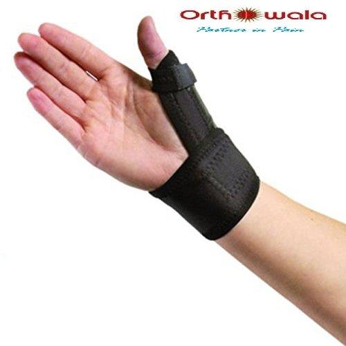 Orthowala Orthowala  - Thumb Spica Metal Splint Support - Premium Range- Size For All, design for left & right hand