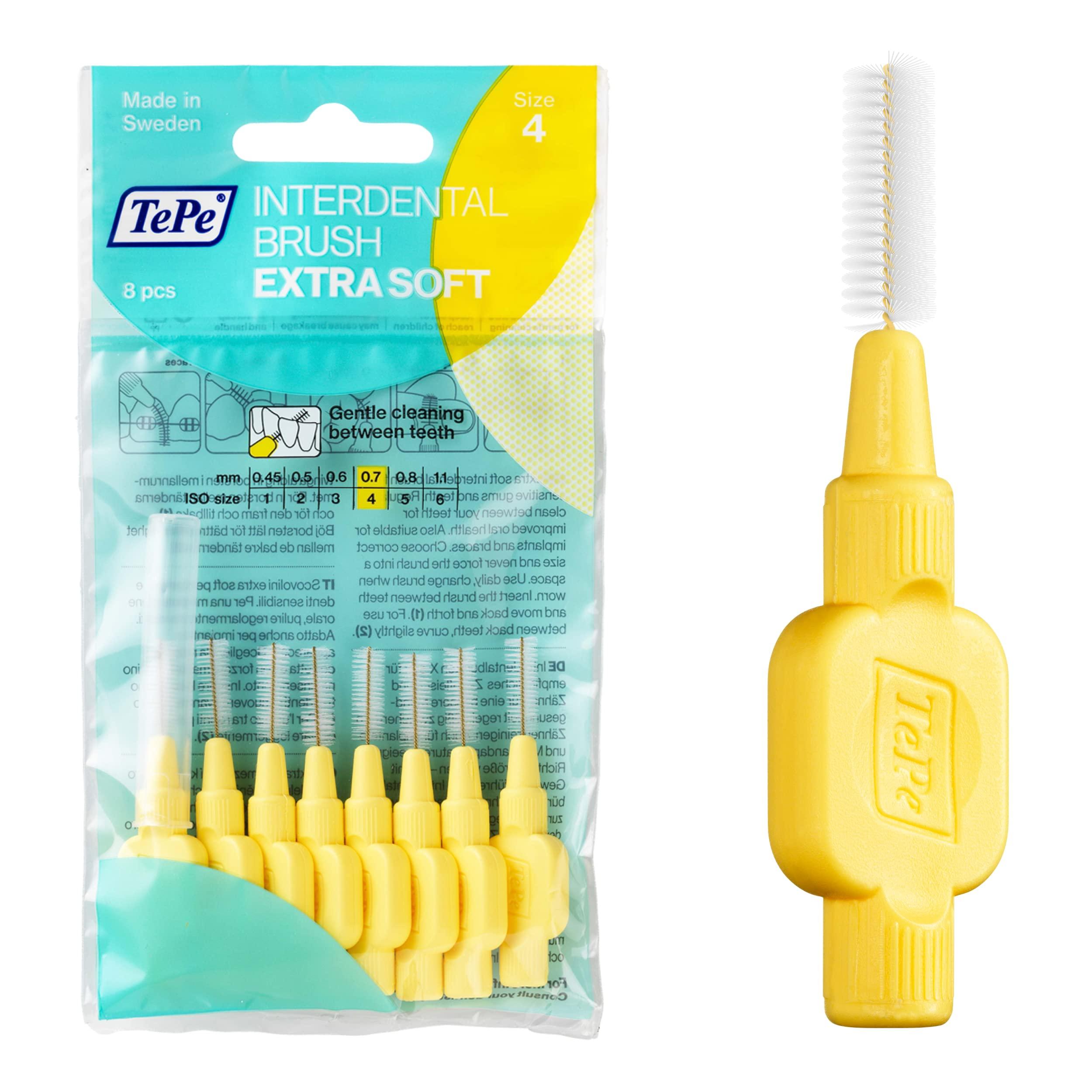 Tepe Tepe Interdental Brush, Lt Yellow X Soft 0.7mm (8 Pieces/Packet)