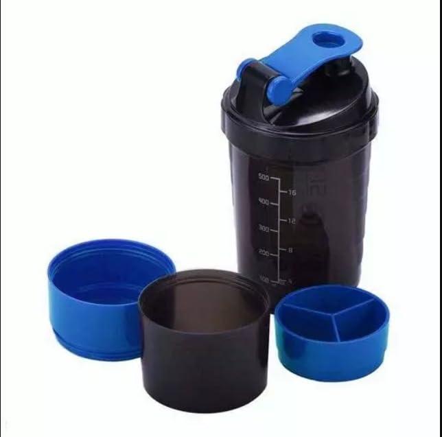 ZARWAR ZARWAR Protein Shaker: 100% Leakproof BPA-Free Blender Bottle for Gym, Running, and Workout - Sipper Protein Shaker with BCAAs, 500ml Capacity, Ideal for Men & Women, Black