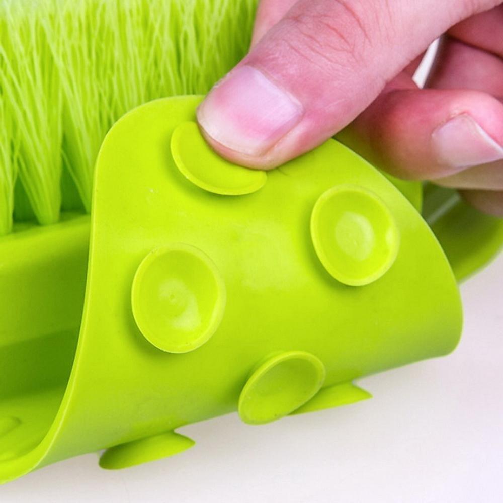 venja venja Health & Beauty Foot Brush Scrubber Bath Tub Floor Brush for Cleaning Feet Soles and Callus - Suction to Floor - Use With Soap and Water