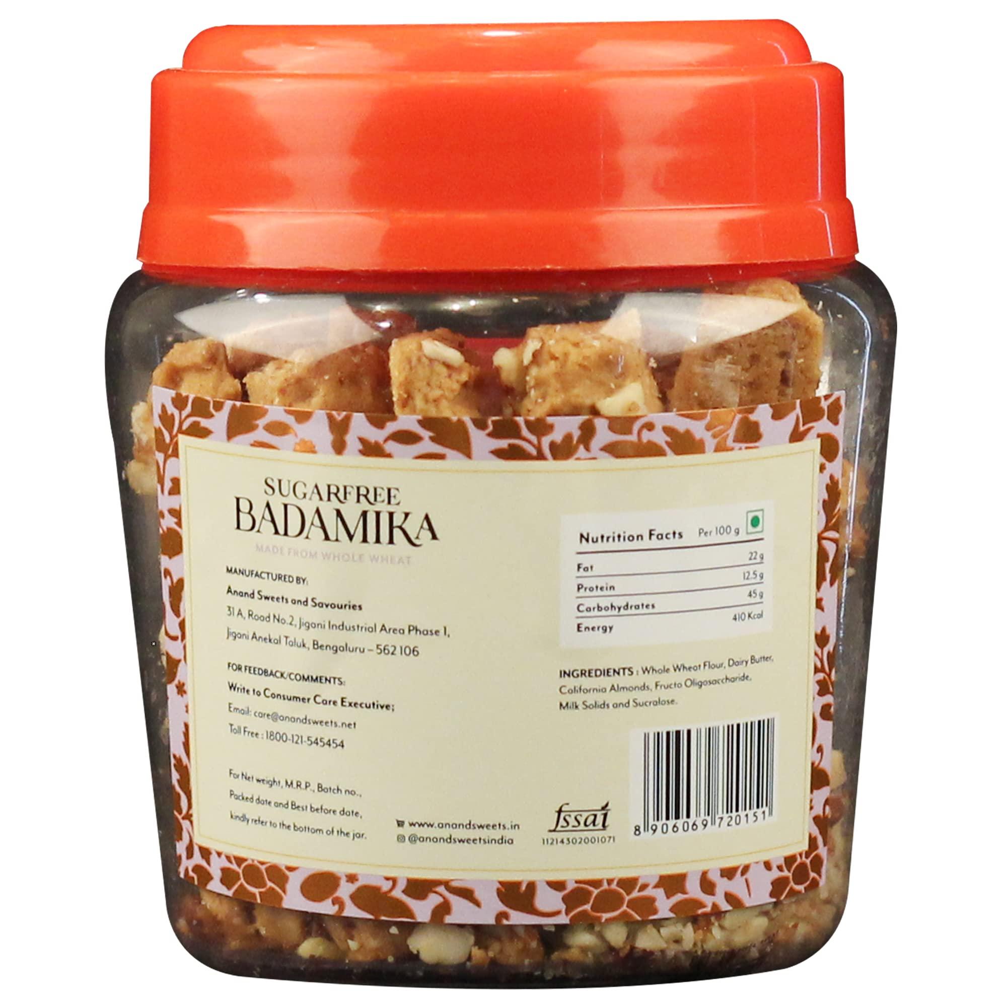 ANAND Anand Sugarfree Badamika - Indian Biscotti Pure Butter and Premium Nuts (130 gm)