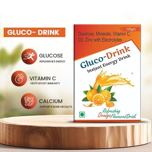 himgold HimGold Gluco-Drink (Instant Energy Drink)|Diabetic Friendly Herbal Drink,No Chemicals & Artificial Sweeteners,Low Glycemic Index(GI)| Vitamin D2 Supports Immunity Pack Of 2
