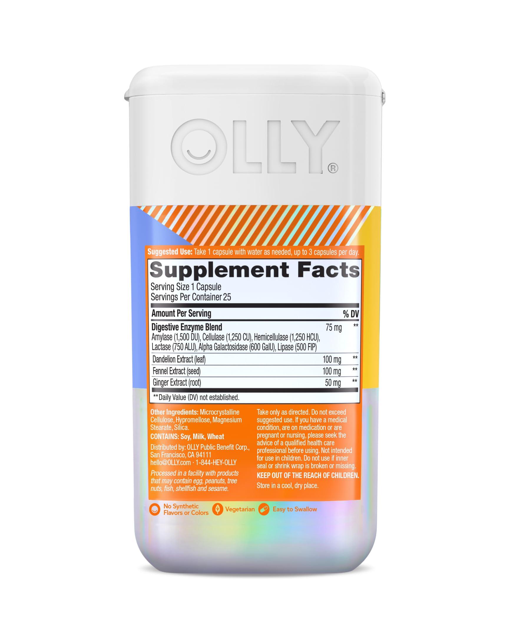 OLLY Olly Beat The Bloat Reduces Belly Bloat, 25 Capsules