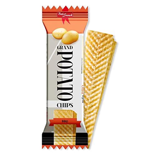 Bal Snack Bal Snack Grand Long Potato Chips | Crispy & Crunchy Snack Food for Movies, Games & More - 60g Each (Barbecue, Pack of 3)