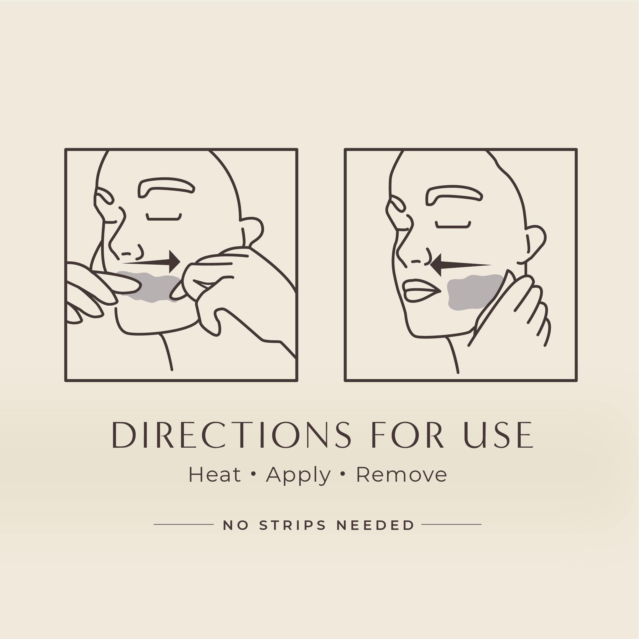 HoneyBee HoneyBee Stripless Katori Wax For Face|Pan Wax With Handle For Face, Upper Lip, Chin, Jaw, Underarms, Bikini And Brazilian|For All Skin Type|No-Strip Wax At Home|Post Wax Wipes|Spatula|120 Gm, Women