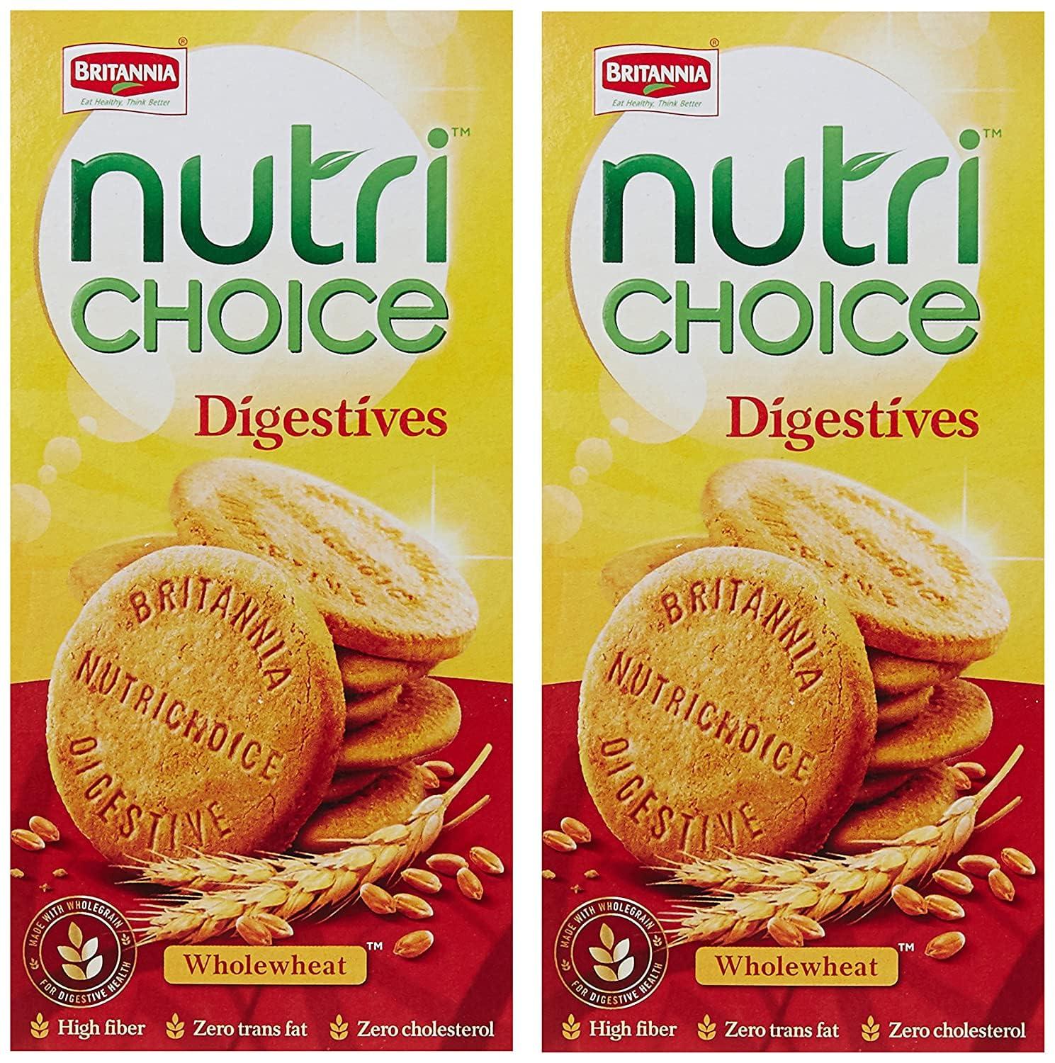 Truecart Truecart Britannia Nutri Choice Digestive High Fibre Biscuits, 250g x2Pc.